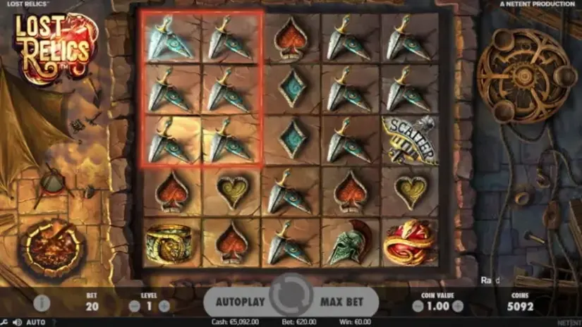 Lost Relics slot screenshot 3