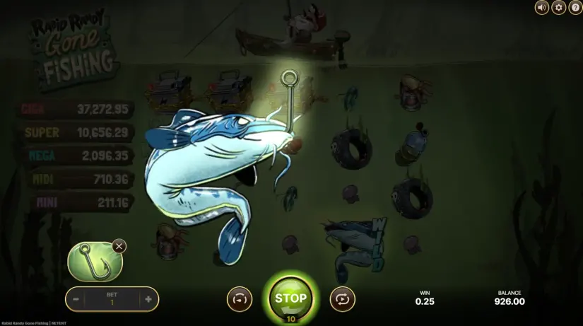Rabid Randy Gone Fishing slot screenshot 3