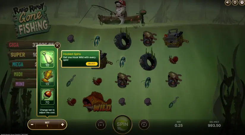 Rabid Randy Gone Fishing slot screenshot 6
