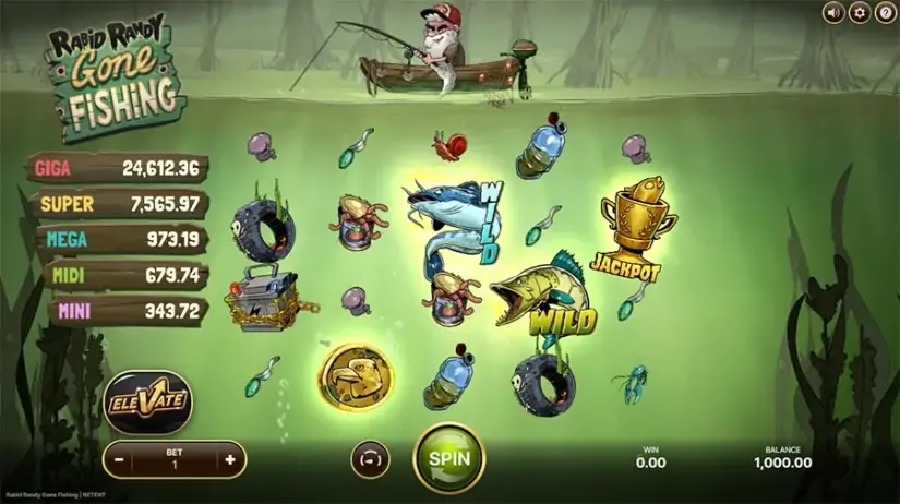 Rabid Randy Gone Fishing slot screenshot 