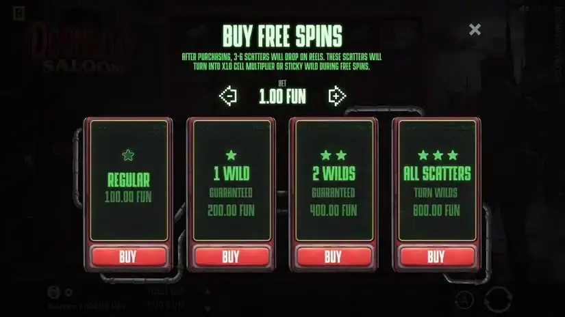 Doomsday Saloon slot screenshot 2