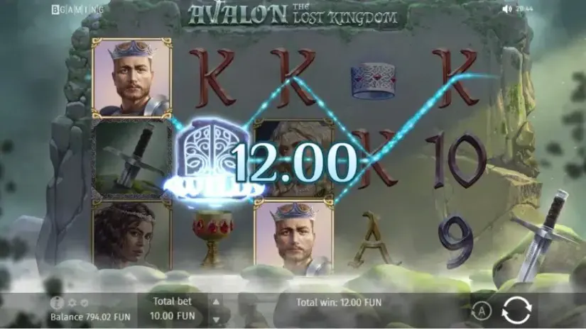 Avalon: The Lost Kingdom slot screenshot 2