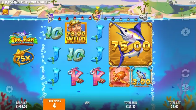 Epic Fish Marlin Madness slot screenshot 10