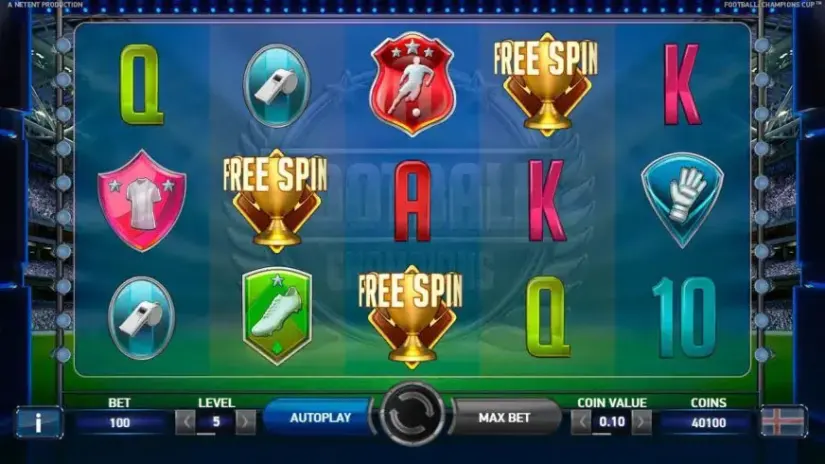 Football: Champions Cup slot screenshot 