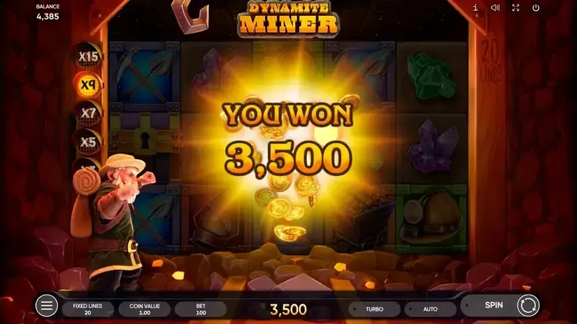 Dynamite Miner slot screenshot 8