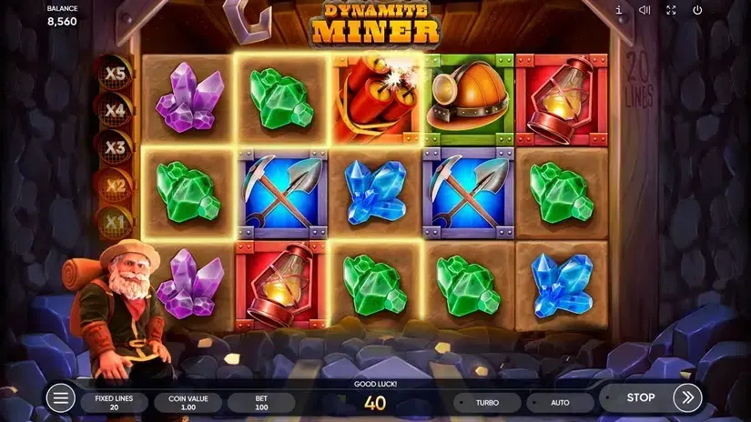 Dynamite Miner slot screenshot 3