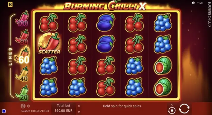 Burning Chilli X slot screenshot 5
