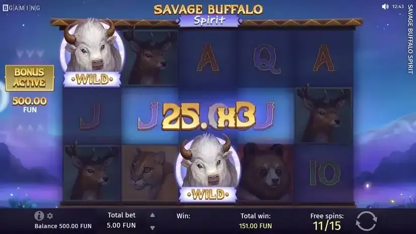 Savage Buffalo Spirit slot screenshot 4