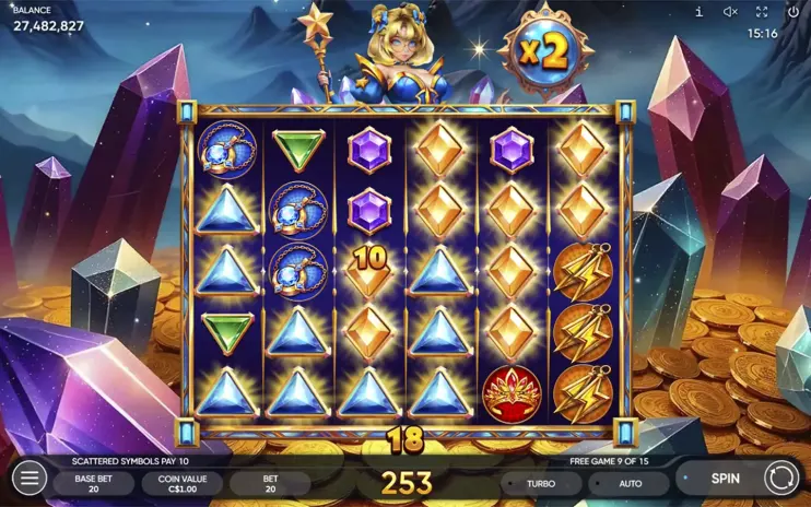 Starshine Crystals slot screenshot 10