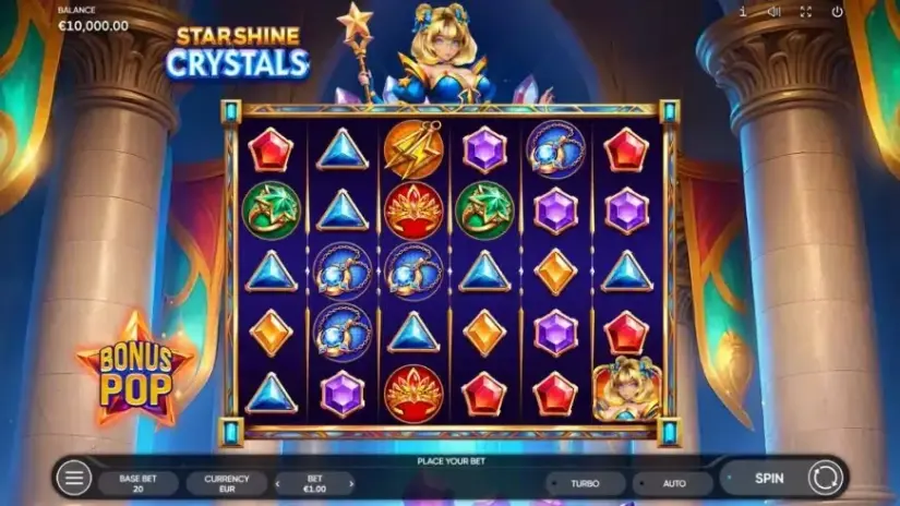 Starshine Crystals slot screenshot 