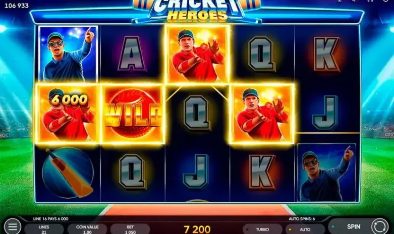 Cricket Heroes slot screenshot 3