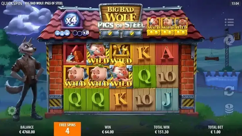 Big Bad Wolf: Pigs of Steel slot screenshot 5