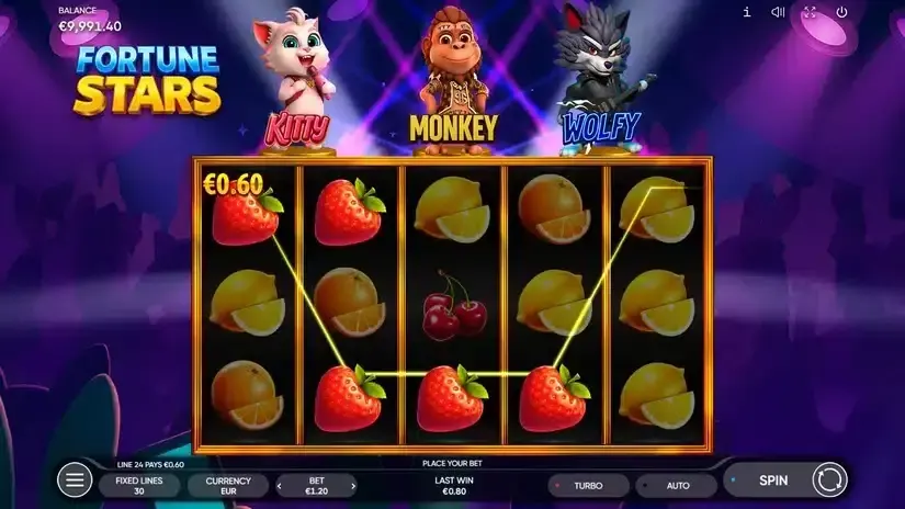 Fortune Stars slot screenshot 