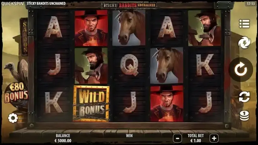 Sticky Bandits Unchained slot screenshot 