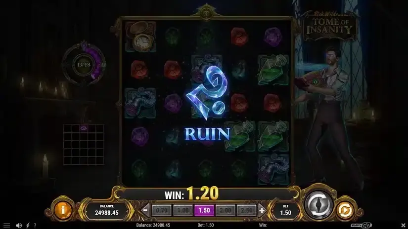 Rich Wilde and the Tome of Insanity slot screenshot 3