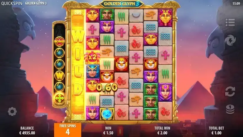 Golden Glyph 3 slot screenshot 3