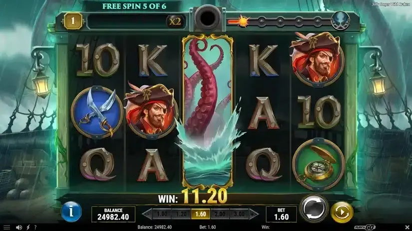 Jolly Roger Wild Kraken slot screenshot 7
