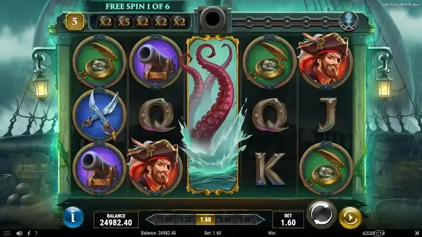 Jolly Roger Wild Kraken slot screenshot 6