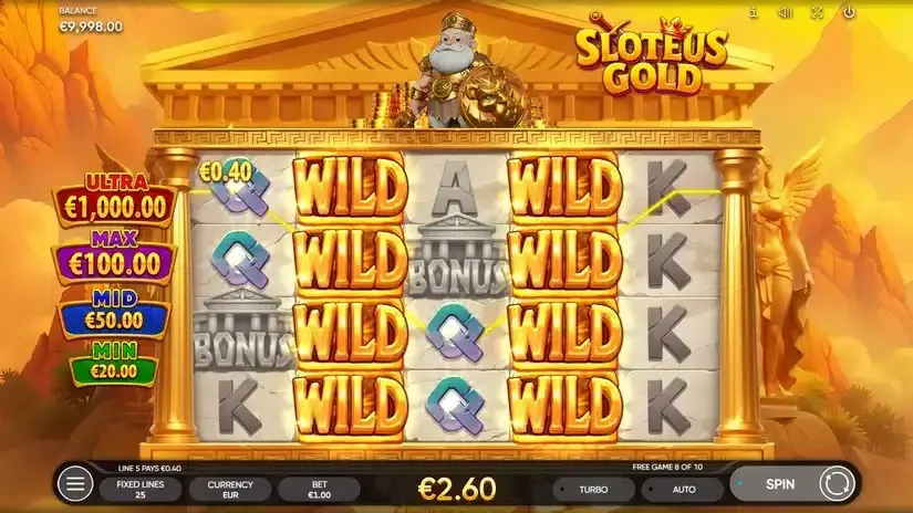 Sloteus Gold slot screenshot 4