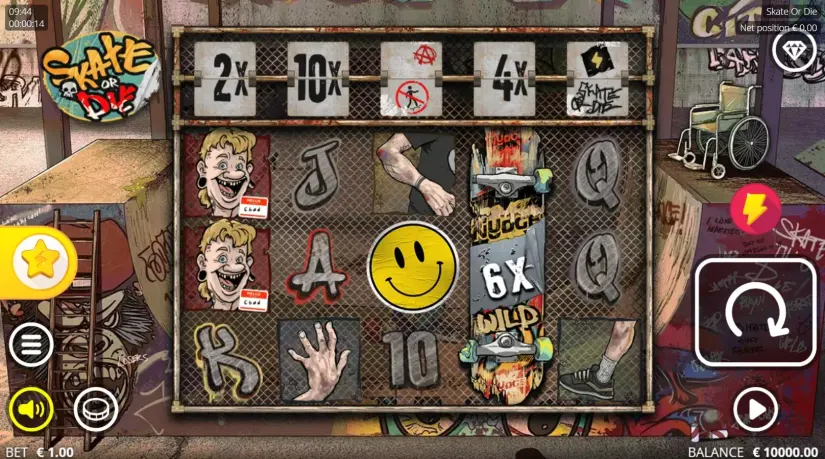 Skate or Die slot screenshot 6
