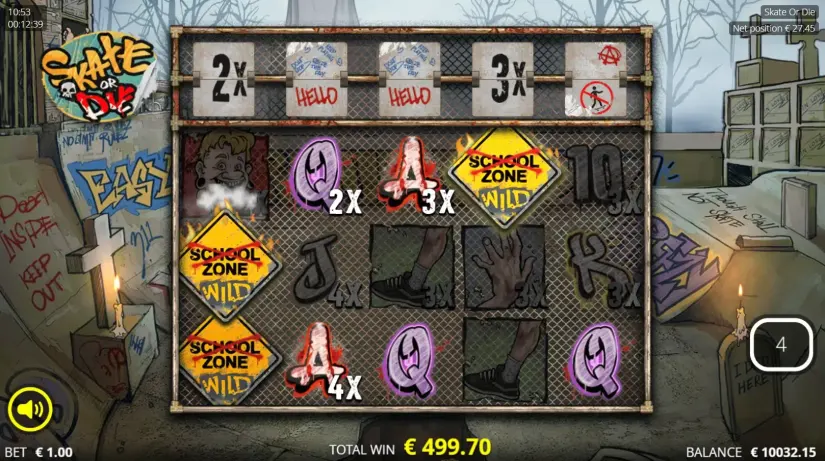 Skate or Die slot screenshot 9