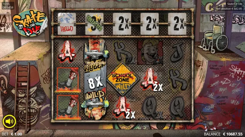 Skate or Die slot screenshot 7