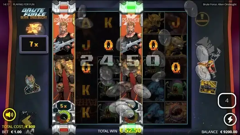 Brute Force Alien Onslaught slot screenshot 5