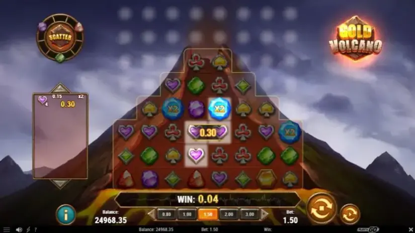 Gold Volcano slot screenshot 2