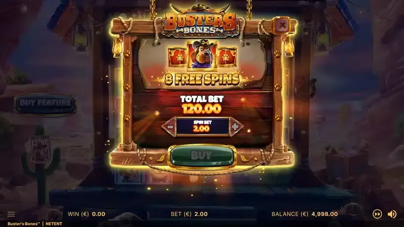 Buster’s Bones slot screenshot 2