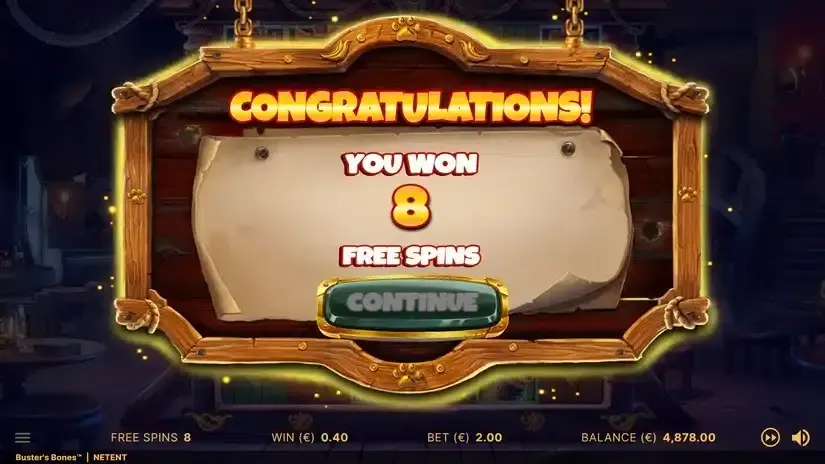 Buster’s Bones slot screenshot 3