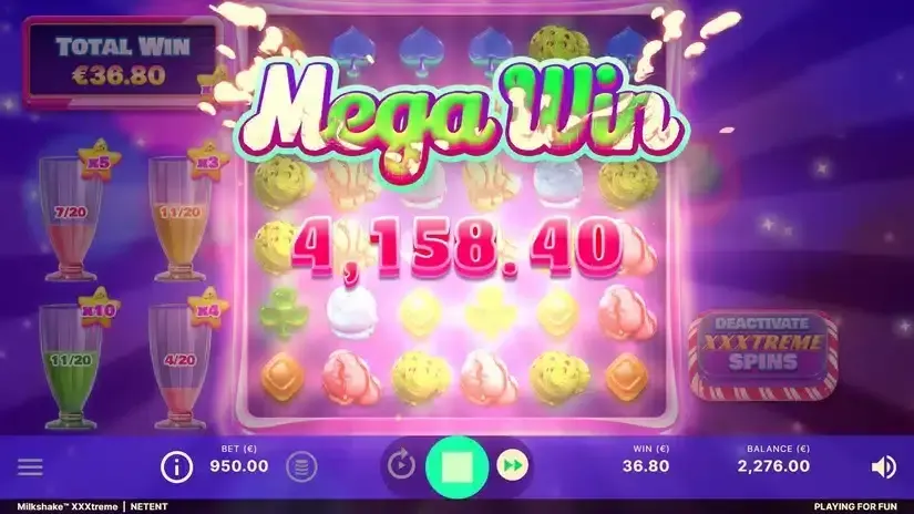 Milkshake XXXtreme slot screenshot 5