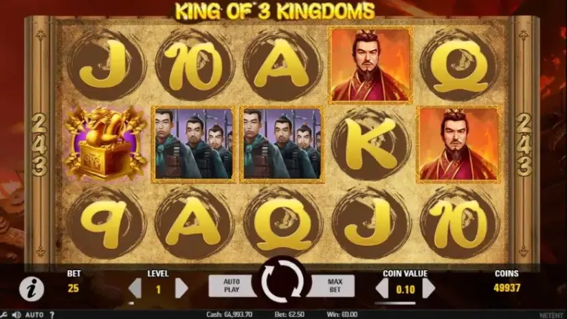 King of 3 Kingdoms slot screenshot 