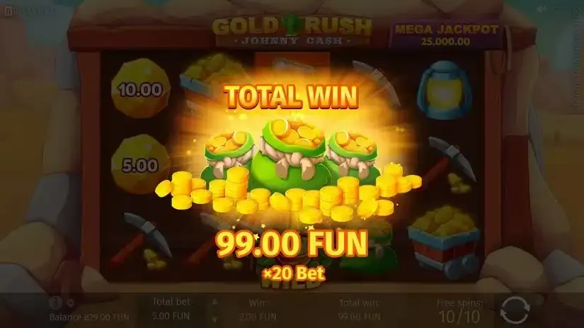Gold Rush With Johnny Cash slot screenshot 8