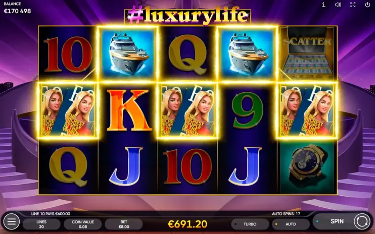 #Luxurylife slot screenshot 9