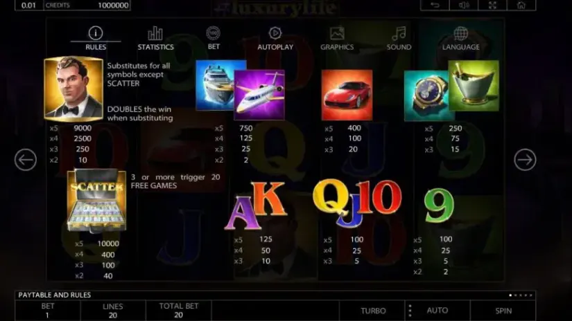 #Luxurylife slot screenshot 2