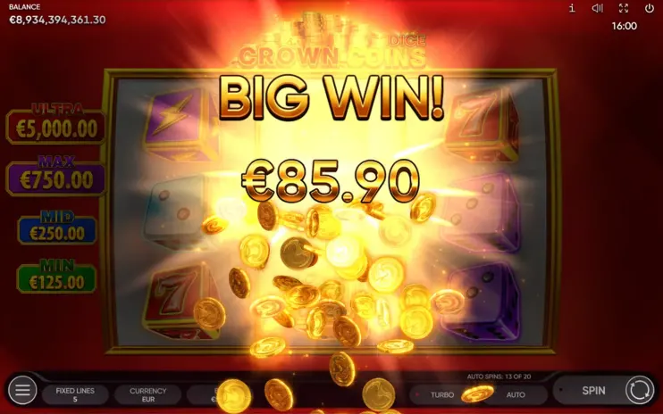 Crown Coins Dice slot screenshot 8