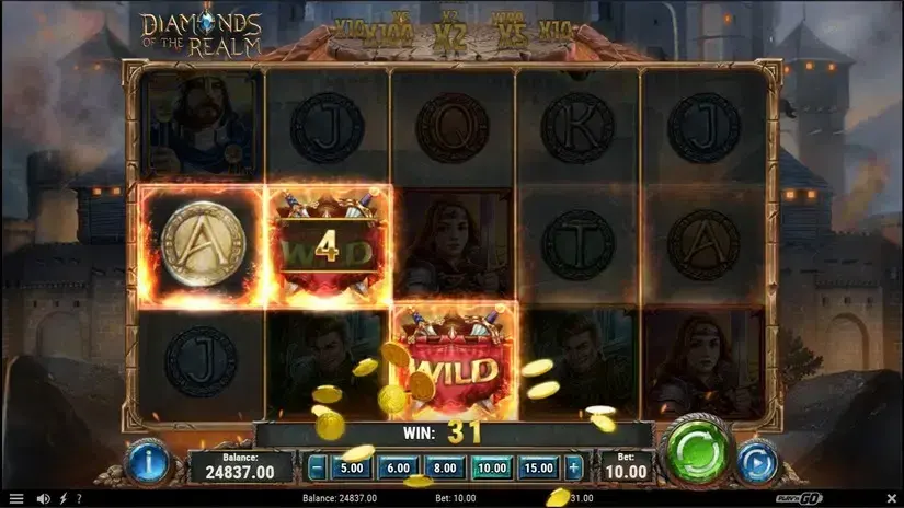Diamonds of the Realm slot screenshot 