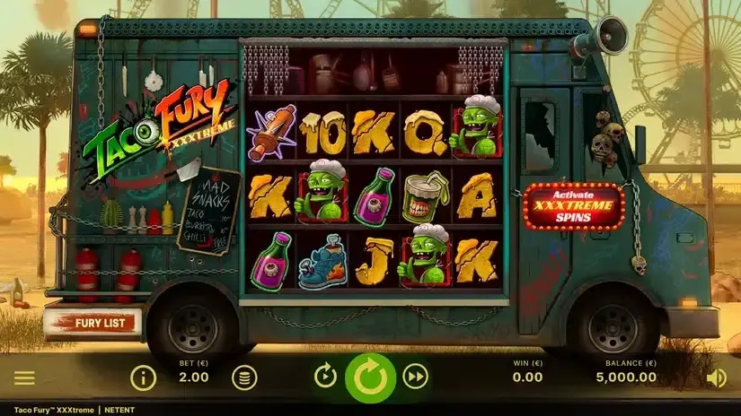 Taco Fury XXXtreme slot screenshot 2