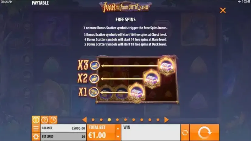 Ivan and the Immortal King slot screenshot 3