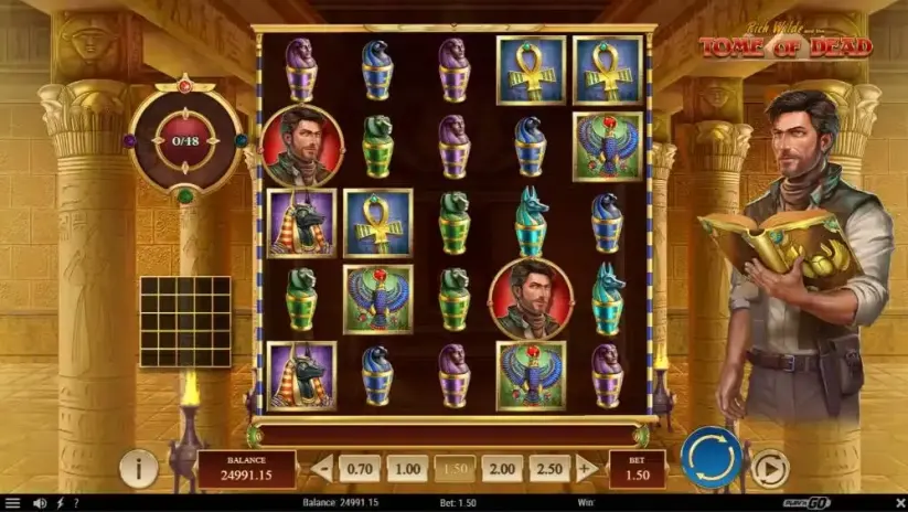 Rich Wilde and the Tome of Dead slot screenshot 2