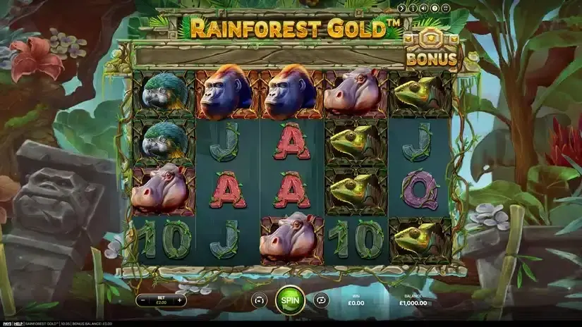 Rainforest Gold slot screenshot 
