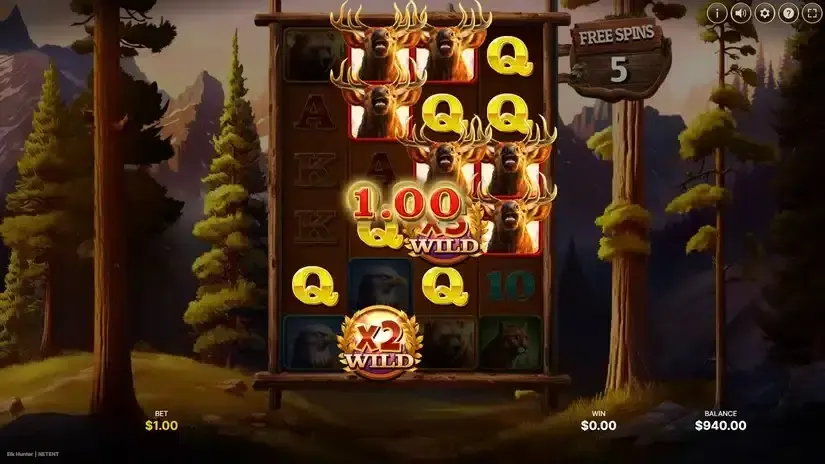 Elk Hunter slot screenshot 3