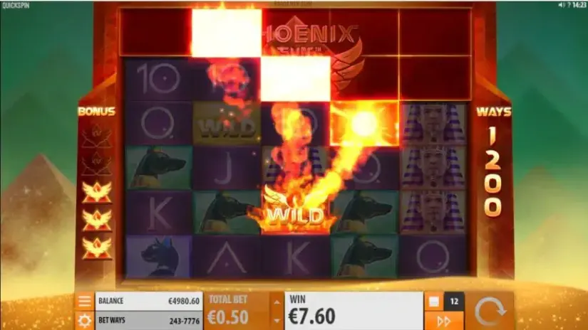 Phoenix Sun slot screenshot 3