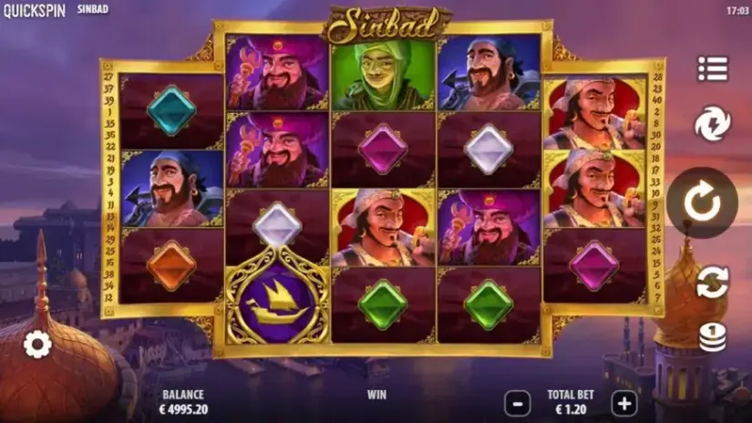Sinbad slot screenshot 