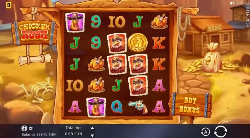 Chicken Rush slot screenshot 
