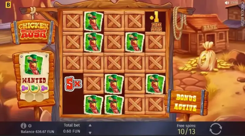 Chicken Rush slot screenshot 2