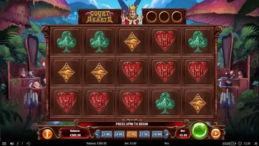 Court of Hearts slot screenshot 