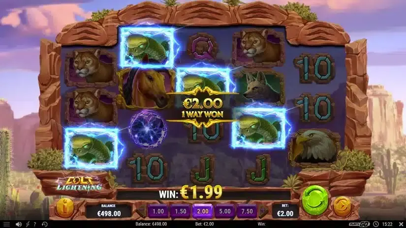 Colt Lightning slot screenshot 2