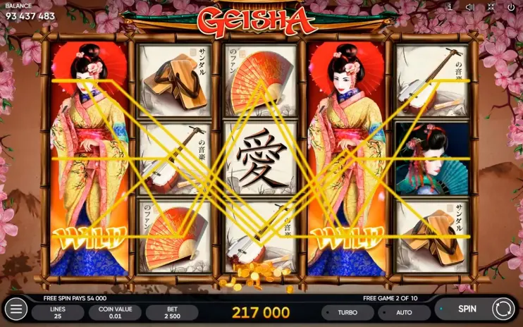 Geisha slot screenshot 5