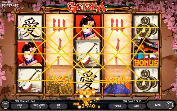 Geisha slot screenshot 10